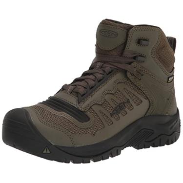 Imagem de KEEN Utility Men's Reno Mid Height Soft Toe Flexible Waterproof Athletic Work Boots, Dark Olive/Black, 14