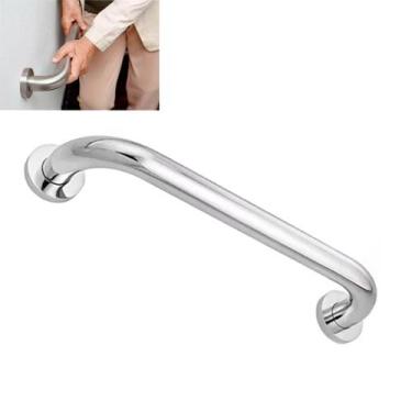 Imagem de Alça de Apoio Barra 30cm Inox Suporte Acessibilidade Idoso Gestante Ba