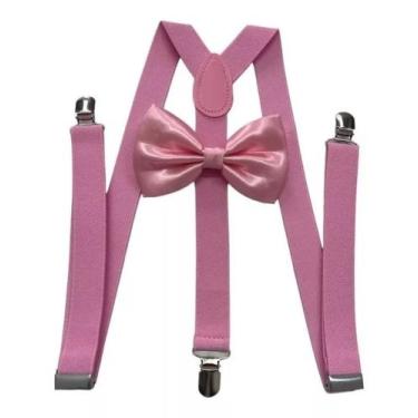 Imagem de Kit Suspensório + Gravata Borboleta Ref: 244/247 - KARECATO, Rosa bebê