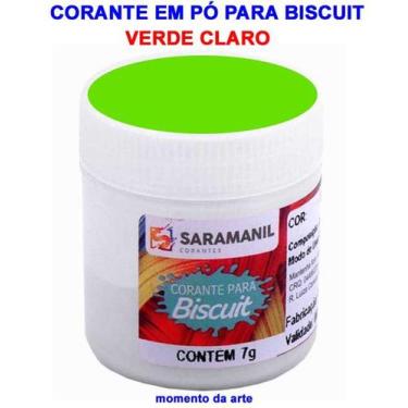 Imagem de Corantes para biscuit pó 7g - cor CINZA - Saramanil, verde claro