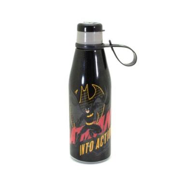 Imagem de Garrafinha Infantil de Plástico Com Tampa Abre Fácil 530ml Batman - Pl