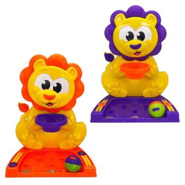 Imagem de Brinquedo Interativo Cesta de Basquete Leão com Bolinha e Marcador de 