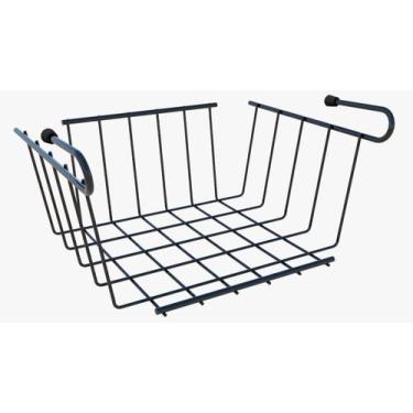 Imagem de Cesto Suspenso Organizador Armário Cozinha Pequeno 100% Aço - dicarlo,