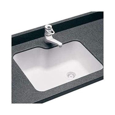 Imagem de Swanstone US02215SB.050 Pia de cozinha de cuba única de superfície sólida, 63,5 cm C x 54 cm A x 22 cm A, deserto do Taiti