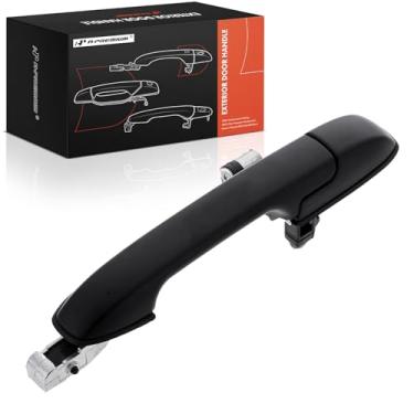 Imagem de A-Premium Maçaneta externa dianteira esquerda do lado do motorista com fechadura compatível com Honda Pilot 2006 2007 2008, preto preparado, substituição # 72680-S9V-A11ZL