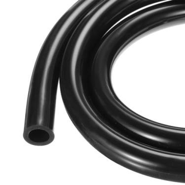 Imagem de Rebower 2 m (7 pés) 12,7 mm (1/5.1 cm) ID x 19 mm (3/10.2 cm) tubo de silicone preto industrial mangueiras de silicone puro para bombeamento, drenagem, irrigação, fabricação de cerveja