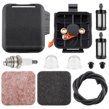 Imagem de HUSWELL FS80 FS85 FS75 FS80R Capa de filtro de ar para STIHL HS80 KM85R FC75 BG75 HS75 HS75 Kit de ajuste HL75 SP85 FC85 HT75 HT70 KM85 SP80 Peças de aparador de cerca viva substitui 4137 1244 28000