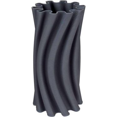 Imagem de Vaso Decorativo Enfeite Casa Aparador 3d Home&co Cerâmica 28x14x14cm Cinza