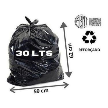 Imagem de Saco Plástico Lixo Preto 59 X 62 Capacidade 30 Lts 6kgs Abnt - HIGIPAC
