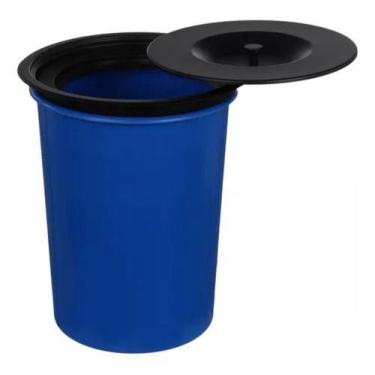 Imagem de Lixeira Embutir Pia Bancada 5 Litros Tampa Aço Inox304 Preta - Stillus