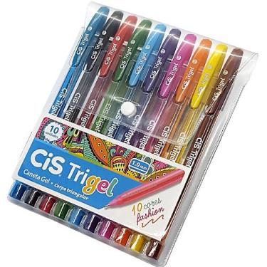 Imagem de Caneta Trigel CiS 1.0mm Estojo com 10 Cores Fashion