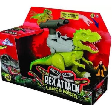 Imagem de Brinquedo Dinossauro Rex Lança Missil Luz e Som Infantil, - adijomrar