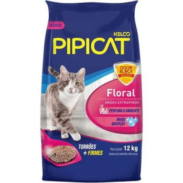 Imagem de Areia Sanitária Floral Perfumada Pipicat 12kg - KELCO