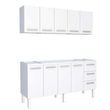 Imagem de Cozinha de Aço Gabinete Para Pia 180cm com Armário Aéreo Vênus Cozimax