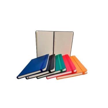 Imagem de  3 cadernetas tipo Moleskine 14x21 SEM PAUTA - Fabricação própria