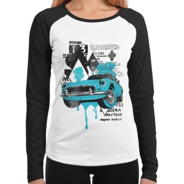 Imagem de Baby Look Raglan Vintage Classic Car Painting Manga Longa - Foca na Mo