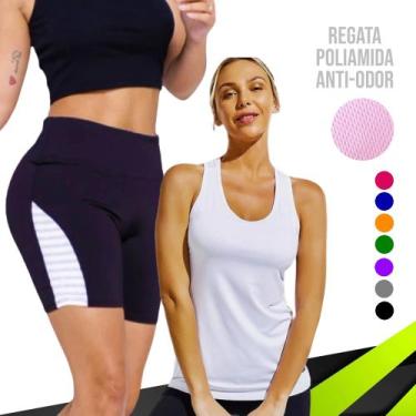 Imagem de Camiseta Regata Dry Fit MALHA FRIA  POLIAMIDA + Short Leg Legging REDI