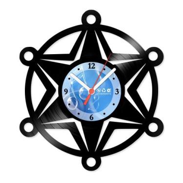 Imagem de Relógio De Parede Disco Vinil Diversos - Estrela Xerife - VDI-127 - Mo