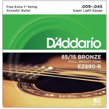 Imagem de Encordoamento Daddario Violão Aço Bronze 009-0045 EZ890B