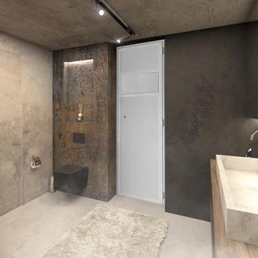 Imagem de Porta De Alumínio Para Sauna - Abertura Direita - Kazan, Branco, 70 x 