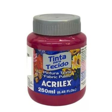 Imagem de Tinta Tecido Fosca Acrilex 250ml Vermelho Carmim - 509
