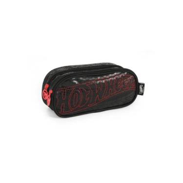 Imagem de Estojo Hot Wheels Duplo Escolar 2 Divisórias Duas Divisões - Luxcel