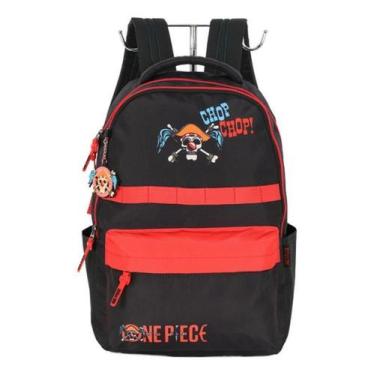 Imagem de Mochila De Costas Juvenil  One Piece Com Chaveiro - Luxcel