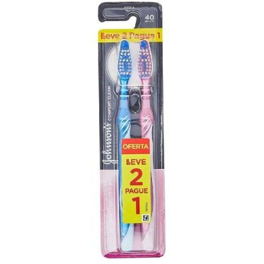 Imagem de Escova Dental Johnson's Confort Clean Reach Media 40 Leve 2 Pague 1