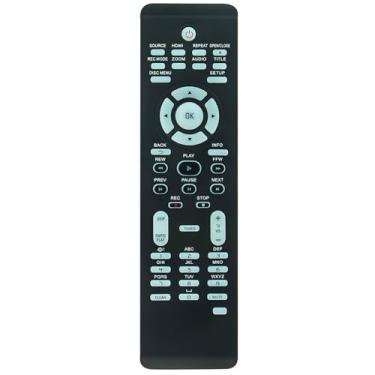 Imagem de Controle remoto de substituição compatível com gravador de DVD Philips DVDR3475 sem sintonizador 1080p Upcaling DVDR3475/37 DVDR3475/37B DVD Player