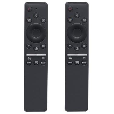 Imagem de [2 unidades/unidade] Controle remoto de voz de substituição PERFASCIN adequado para TV Samsung 2019 QLED 8K (série Q900RB); TV QLED 2019 (série Q90R Q80R Q70R Q7DR Q60R Q6DR Q50R); The Serif LS01R