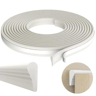Imagem de moonoom Vedação de decapagem de clima de cunha de 38 cm, tiras de isolamento autoadesivas para janelas e portas, fita seladora de lacuna de espuma PU à prova de som para portas de janela, enchimento