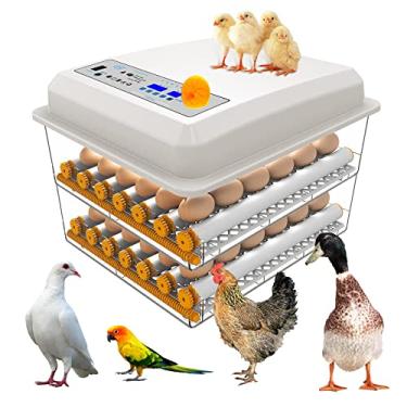 Imagem de Cliseve 90-120 Incubadora Totalmente Automática, Virador Automático de Ovos, com Controle de Umidade e Temperatura, Incubadoras de Chocadeira para Ovos de Incubação, Codorna, Papagaio, Pato, Pássaro
