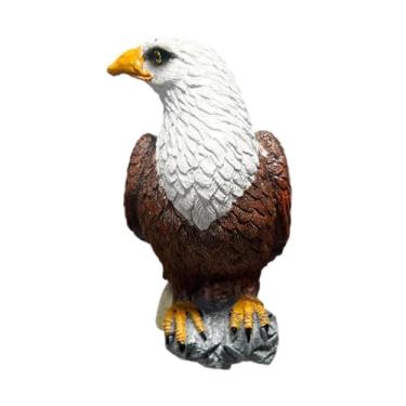 Imagem de ＡＷＨＡＯ Estatueta em miniatura de pássaro, decoração de aquário, fundo, mini estátua colecionável, realista, criativa, vaso de flores, decoração de aquário, águia
