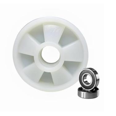 Imagem de Roda Nylon Direcional 180x50mm para Paleteira Manual Paletrans TM2500 e TM3000 Cód 0436098 com Rolamento