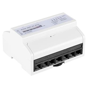 Imagem de Medidor de Energia Trifásico de 4 Fios, Monitor de Uso de Eletricidade Em Trilho DIN 20Um Medidor Eletrônico de KWh Com Display de 6 Dígitos para Medição Elétrica Interna