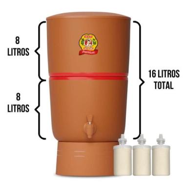Imagem de Filtro de Barro Stefani São João Premium 8 Litros - Ceramica Stefani