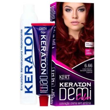 Imagem de Kit Coloração Semipermanente Demi Color 6.66 Louro Escuro Vermelho Int
