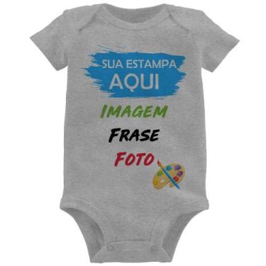 Imagem de Body Bebê Estampa Personalizada (Imagem, frase ou foto) - Foca na Moda