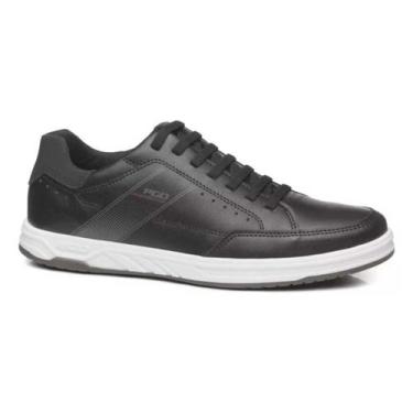 Imagem de Sapatenis Masculino Pegada Couro Original Elegante Confortável, Preto,