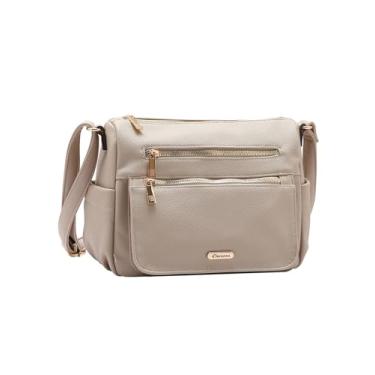Imagem de Chenson, Bolsa Feminina Transversal de Lado Chenson Original Cor:Bege
