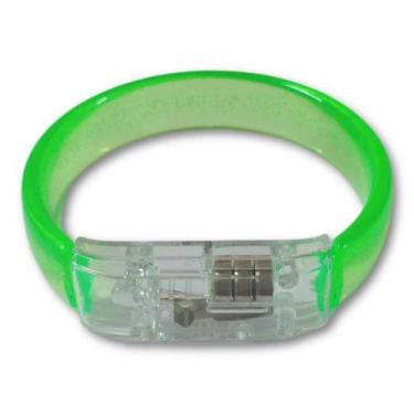 Imagem de Kit 10 Pulseiras Acrílicas c/ Led Pisca - Festas Brinquedos, Verde
