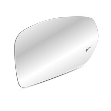 Imagem de Vidro do espelho do lado esquerdo do motorista com aquecimento elétrico adequado para Honda CRV 2017-2022, vidro de substituição do espelho retrovisor com placa de suporte