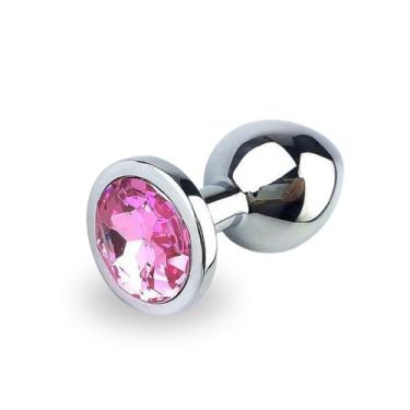 Imagem de Plug Anal em Aço Tamanho G 9,5cm x 4cm Pesado Prática Anal