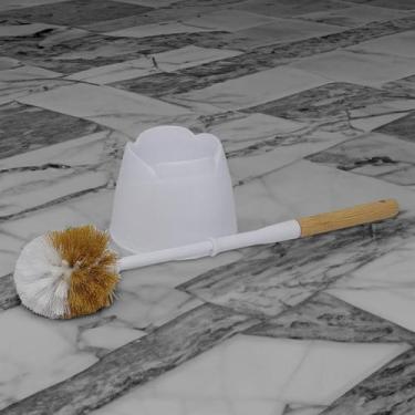 Imagem de Escova Sanitária Limpa Vaso Privada Banheiro Cabo Bambú - Yaay