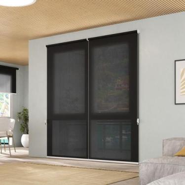 Imagem de Persiana rolô tela solar 3% 1,40 x 1,50 - Cores - CRISDAN, Preta