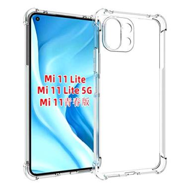 Imagem de USTIYA Capa para Xiaomi 11 Lite 5G NE Uso Resistente, Bumper Absorção Choques em TPU Transparente Protector Câmera Espessamento nas Quatro Pontas da Carcasa