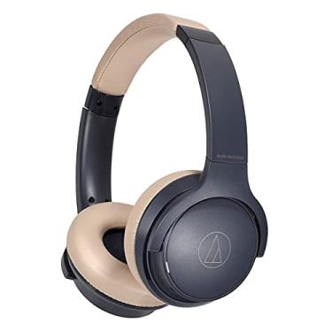 Imagem de FONE DE OUVIDO AUDIO-TECHNICA SEM FIO ON-EAR - ATH-S220BTNBG - AZUL E BEGE