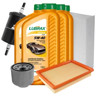 Imagem de Kit Revisão Óleo 5W40 Lubrax + Filtros Wega Fox 1.0 8V Flex 2010 a 2013