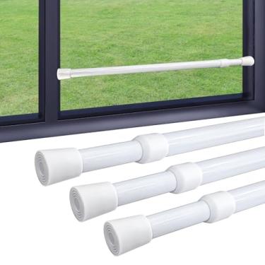 Imagem de toresper Pacote com 3 barras de segurança de janela ajustáveis barras de bloqueio de porta de vidro deslizante 40 cm a 90 cm hastes de tensão 3,5 cm de diâmetro trava de segurança para janela com