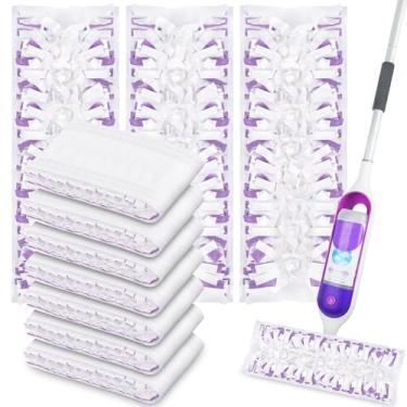 Imagem de Pacote com 10 refis de esfregão descartáveis para esfregão multisuperfície Swiffer PowerMop e esfregão de madeira PowerMop, almofadas de reposição para todas as superfícies de piso acabadas
